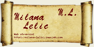 Milana Lelić vizit kartica